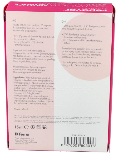 Repavar Aceite Puro De Rosa Mosqueta Advance, 15 Ml
