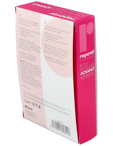 Repavar Aceite Puro De Rosa Mosqueta Advance, 15 Ml