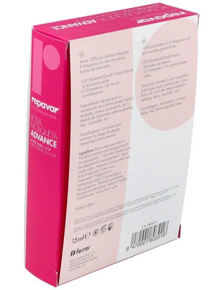 Repavar Aceite Puro De Rosa Mosqueta Advance, 15 Ml