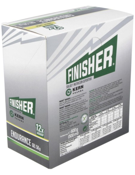 Finisher Endurance Gel Sabor Limón, 12 Uds