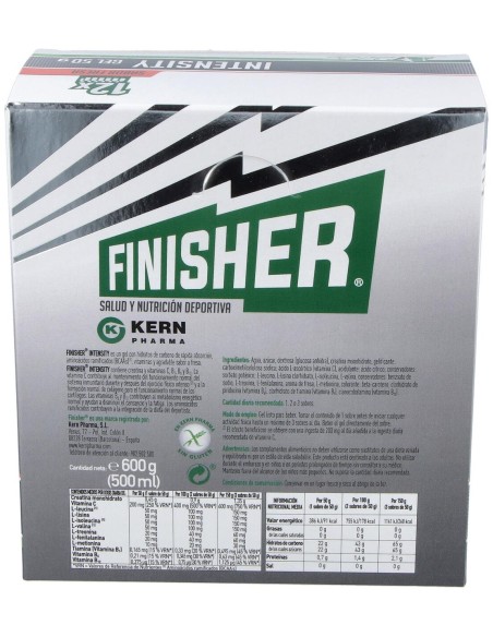 Finisher® Intensity Gel Energético Sabor Fresa 12 Sobres De 50G