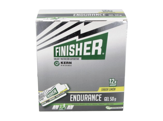 Finisher Endurance Gel Sabor Limón, 12 Uds