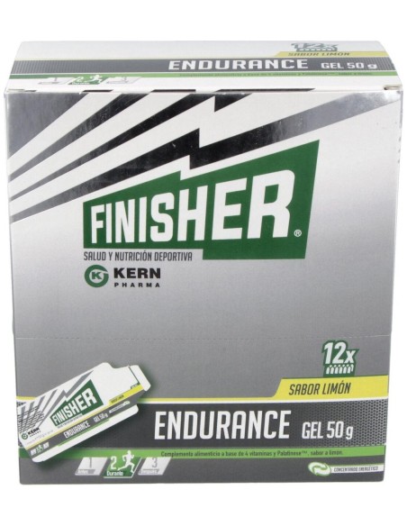Finisher Endurance Gel Sabor Limón, 12 Uds