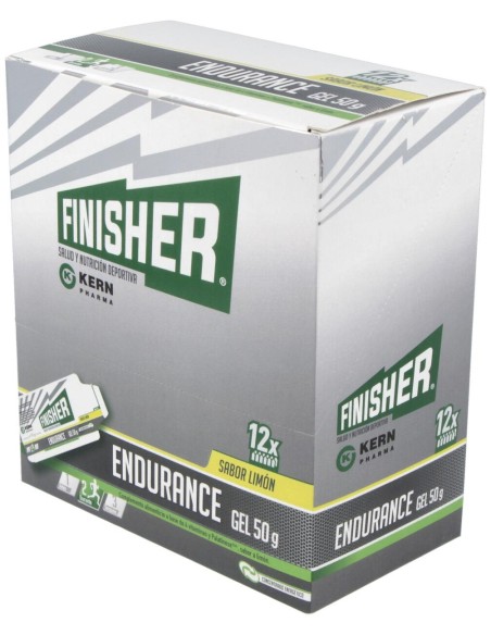 Finisher Endurance Gel Sabor Limón, 12 Uds