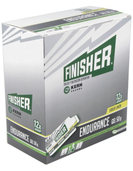 Finisher Endurance Gel Sabor Limón, 12 Uds
