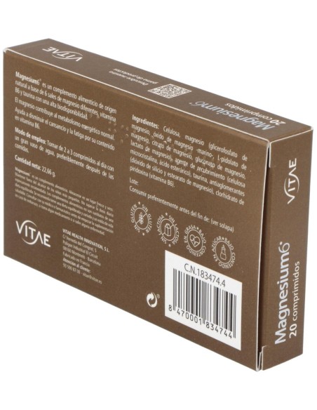Vitae Magnesium6 20Comp