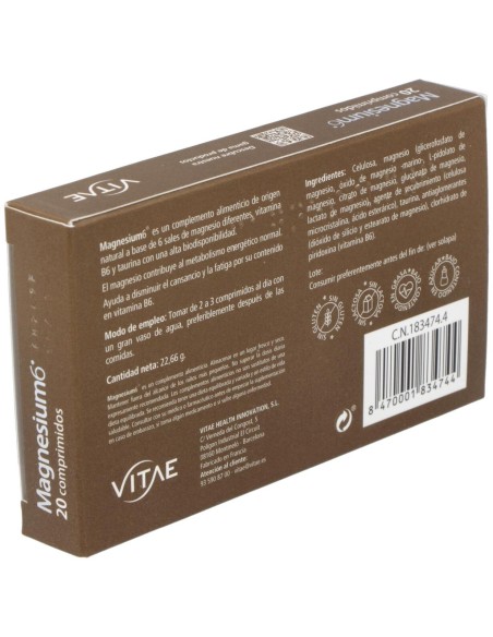 Vitae Magnesium6 20Comp