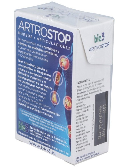 Bio3 Artrostop Huesos Y Articulaciones 30Comp