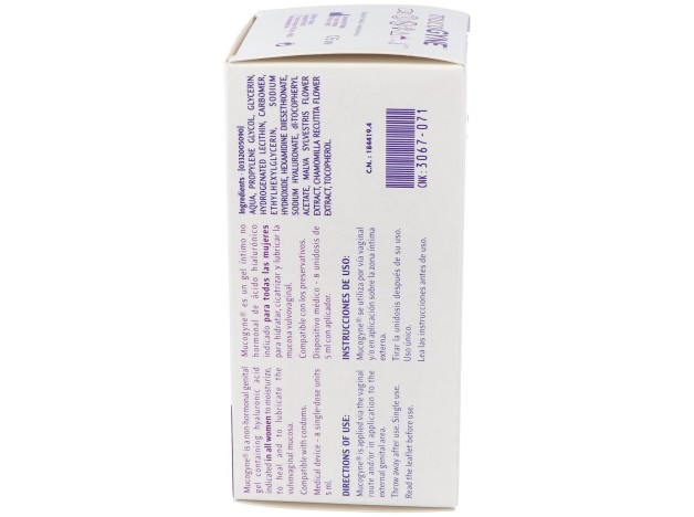 Mucogyne Gel Íntimo No Hormonal 8 Unidades X 5Ml