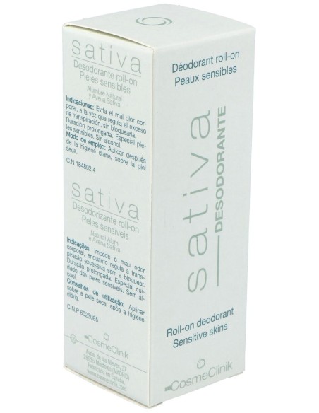 Sativa Desodorante Natural Cosmeclinik Roll On 75Ml