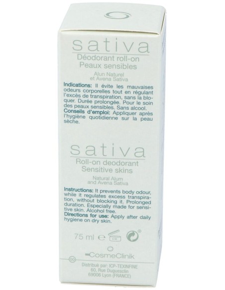 Sativa Desodorante Natural Cosmeclinik Roll On 75Ml