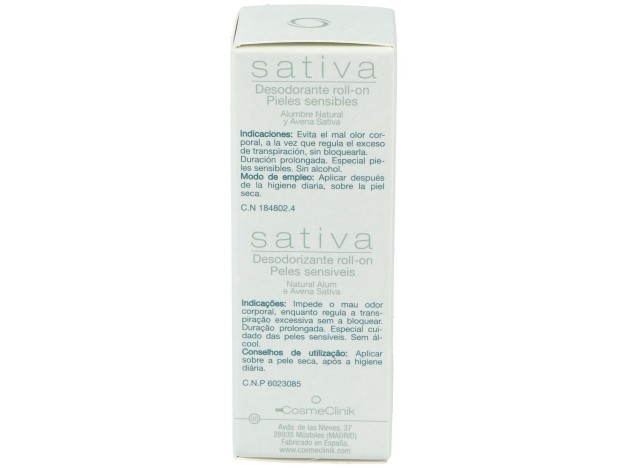 Sativa Desodorante Natural Cosmeclinik Roll On...