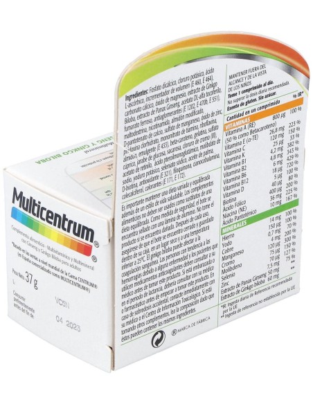 Multicentrum Plus Ginseng %26 Ginkgo, 30 Comprimidos