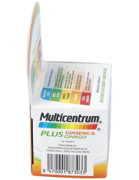 Multicentrum Plus Ginseng %26 Ginkgo, 30 Comprimidos