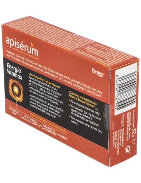 Apisérum Energía Vitamax Cápsulas, 30 Cápsulas