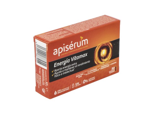 Apisérum Energía Vitamax Cápsulas, 30 Cápsulas