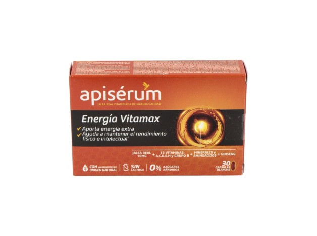Apisérum Energía Vitamax Cápsulas, 30 Cápsulas