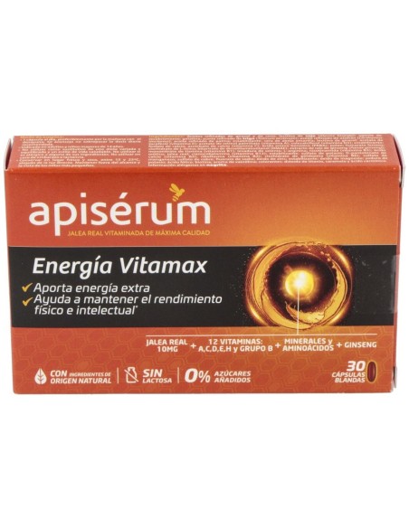 Apisérum Energía Vitamax Cápsulas, 30 Cápsulas