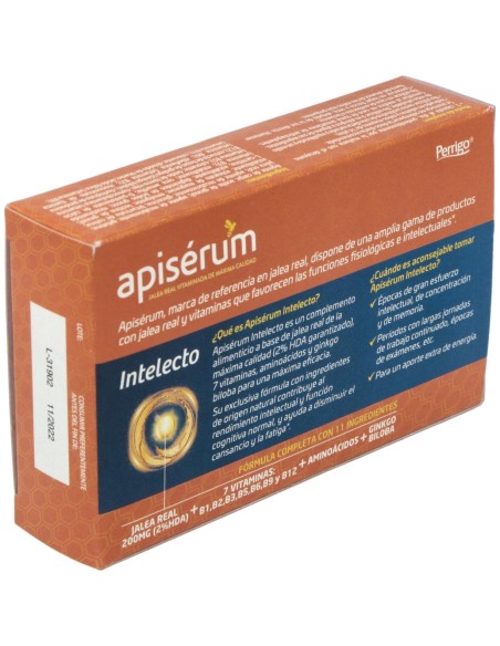 Apisérum Intelecto Cápsulas, 30 Cápsulas