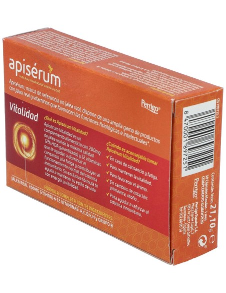 Apisérum Vitalidad, 30 Cápsulas