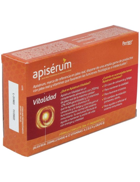 Apisérum Vitalidad, 30 Cápsulas