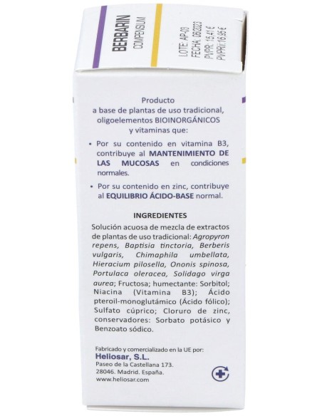 Heliosar Berbarin Compensium Gotas 50Ml
