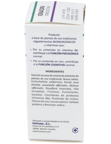 Heliosar Ignadin Conductum Gotas 50Ml