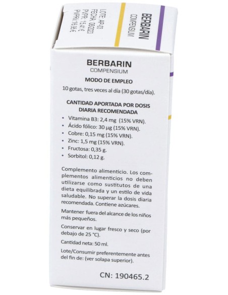 Heliosar Berbarin Compensium Gotas 50Ml