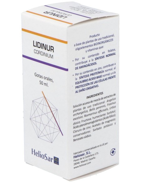 Heliosar Lidinur Cordinium Gotas 50Ml