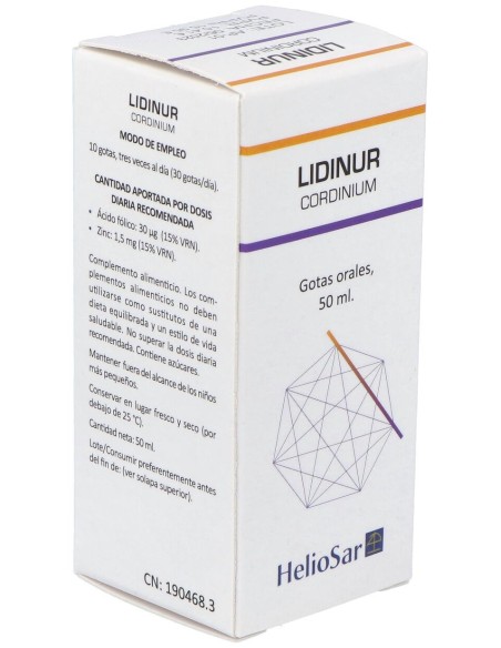 Heliosar Lidinur Cordinium Gotas 50Ml
