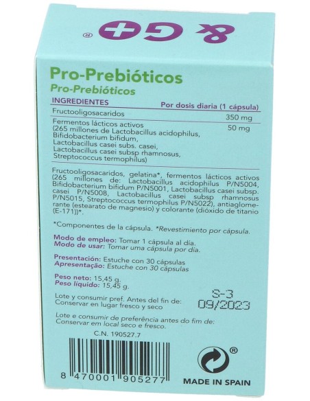 Prebióticos Probióticos%26Go, 30 Cápsulas
