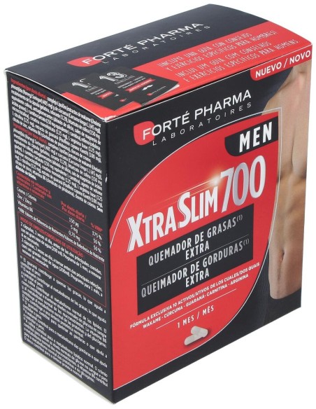 Forté Pharma Xtraslim 700 Men Quemador De Grasas, 120 Cápsulas