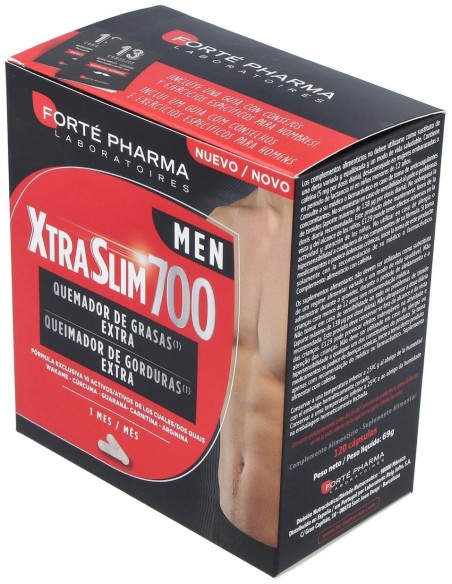 Forté Pharma Xtraslim 700 Men Quemador De Grasas, 120 Cápsulas