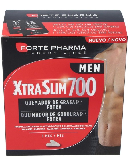 Forté Pharma Xtraslim 700 Men Quemador De Grasas, 120 Cápsulas