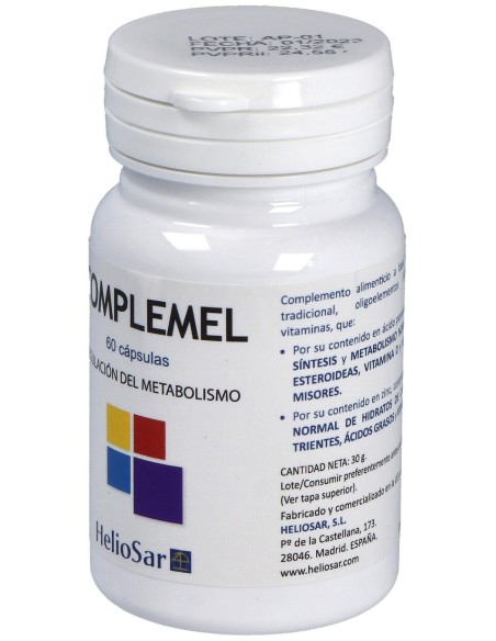 Heliosar Complemel 60 Cápsulas
