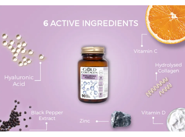 Gold Collagen Hyaluronic Formula 2x90 cápsulas...
