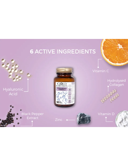 Gold Collagen Hyaluronic Formula 2x90 cápsulas ¡Duplo!