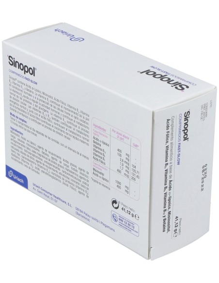 Sinopol Comprimidos Fast-Slow 30 U