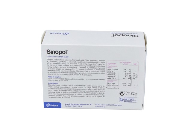 Sinopol Comprimidos Fast-Slow 30 U