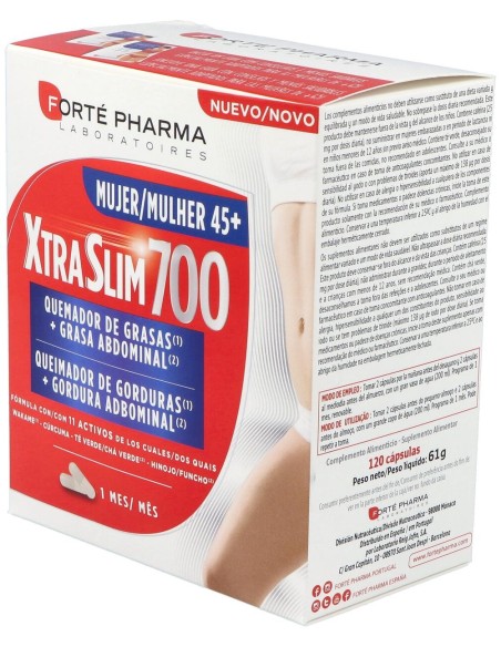 Xtraslim 700 Mujer 45+ Quemador De Grasas 120 Cápsulas