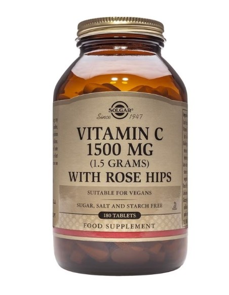 Solgar Vitamina C 1500 Mg With Rose Hips 180 Comprimidos