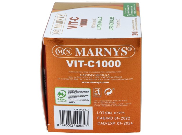 Marnys Vit-C 1000 Vitamina C Liposomada 20X10Ml