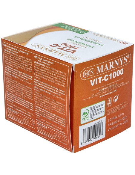 Marnys Vit-C 1000 Vitamina C Liposomada 20X10Ml