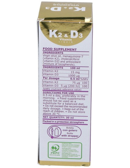 Vitamina K2 D3 30Ml.