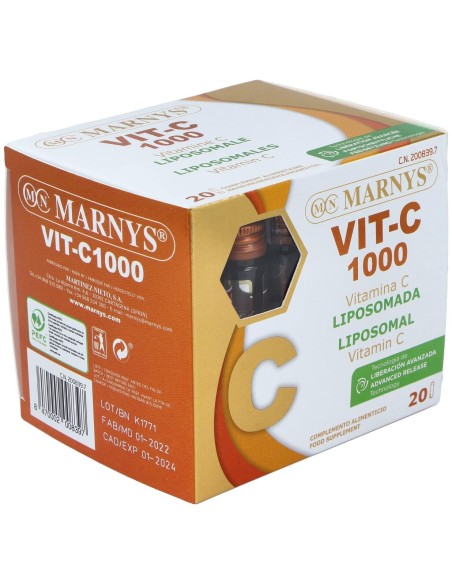 Marnys Vit-C 1000 Vitamina C Liposomada 20X10Ml