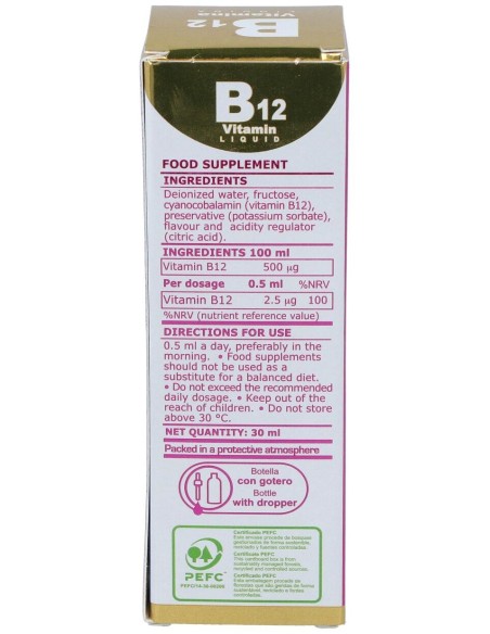 Vitamina B12 Liquida 30Ml.