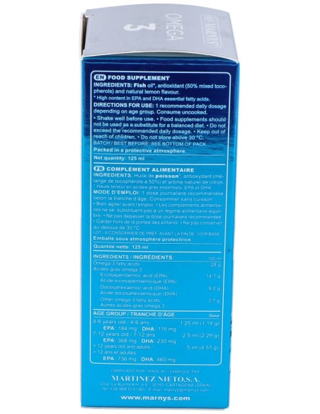 Omega 3 Marino Sabor Limon 125Ml.