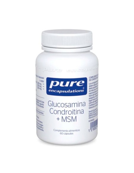 Pure Encapsulations Glucosamina Condroitina + MSM 60 Cápsulas