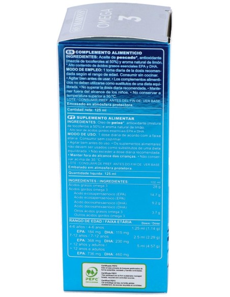 Omega 3 Marino Sabor Limon 125Ml.