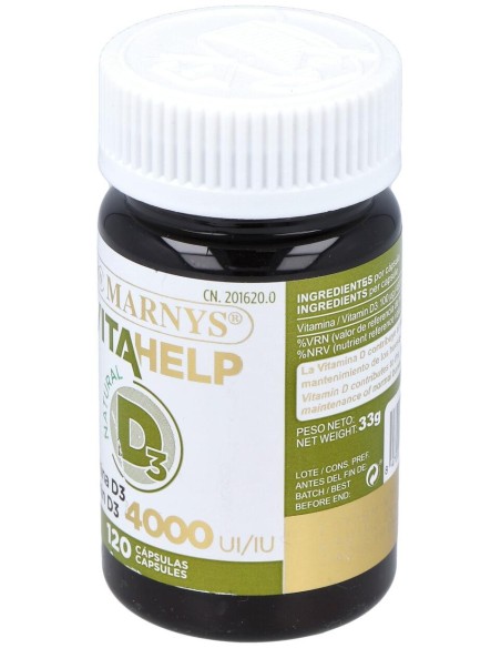 Marnys Vitahelp Vitamina D3 4000Ui 120Caps
